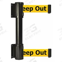 TENSABARRIER Belt Barrier: Fixed Mounting Plate, 13 ft Belt Lg, Danger Messaging, Yellow (MPN 896T2-33-MAX-YDX-C). Key specifications — Message Color: Black; Frame Color: Black; Brand: TENSABARRIER; Belt Color: Yellow.