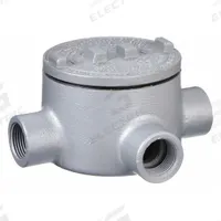 Conduit Outlet Body: Aluminum, GR, 1 in Trade Size, X Body, 18 cu in Body Capacity (MPN GRX100-A). Key specifications — Series: For Standard Body; Compatible Conduit Trade Size: 1 in; Thread Gender: Female; Hub Style: Threaded; Cover Included: Yes; Body Style: X; Connection Type: Threaded; Back Type: Round.