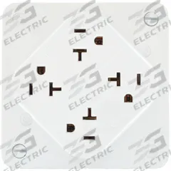 BRYANT Receptacle: Quad, 5-20, White, 125V AC, 20 A, 2 Pole / 3 Wire (MPN 21254W)