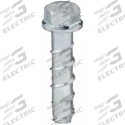 APPROVED VENDOR Screw Anchor: 1 3/4 in Overall Lg, 3/8 in Dia, Steel, External Hex, Hex - Heavy-Duty Hex-Head Screw Anchors