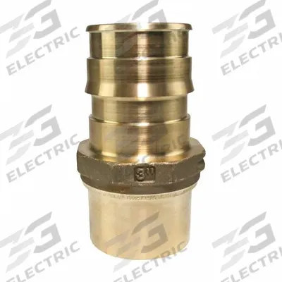 UPONOR Barbed Fitting Adapter: 3 in ID x 3 in Pipe Size, Barbed x Press-fit, Brass/Copper - Expansion Brass Barbed Tube Fittings