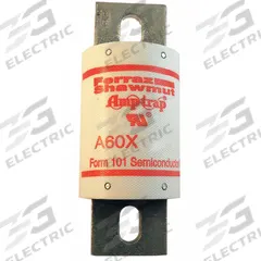 Semiconductor Fuse: A60X Series, Fast-Acting, 600 A, 600 V AC, Non-Indicating (MPN A60X600-4). Key specifications — Series: A60X; Brand: MERSEN; Voltage Type: AC Only.