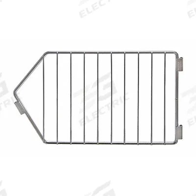 APPROVED VENDOR Modular Stacking Basket Divider: 1/4 in x 14 in x 9 in, Steel, Chrome - Basket Dividers for Wire Shelving