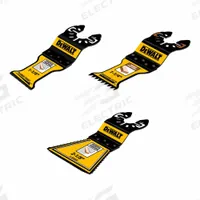 DEWALT Oscillating Tool Blade Set: 3 Blades, Semi-Circular, Universal Open-Back Connection, DEWALT (MPN DWA423SET). Key specifications — attr1140173: DWA4270; attr1097629: DEWALT; attr1097591: DEWALT.