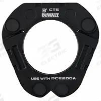 DEWALT Press Jaw: 3 in Pipe, Copper (Plumbing)/Stainless Steel, Extended/Std Tool Types (MPN DCE201300). Key specifications — attr518773: Rings; attr537224: 3 in; attr518762: Copper (Plumbing); attr518771: Galvanized Steel; attr518761: Elkhart ApolloPress; attr518760: DEWALT.