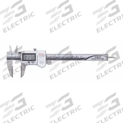 MITUTOYO Blade Jaw Digital Caliper: 0 in to 6 in /0 mm to 150 mm, Cabled, +/-0.001 in Accuracy - Digital Calipers with Nib-Style & Pointed Jaws for Small Grooves & Recesses