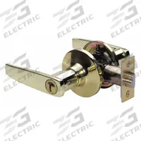 MASTER LOCK Door Lockset: Privacy Lever Locksets, Brass (MPN SLL0303BOX). Key specifications — Ligature Resistance: Not Ligature-Resistant; Brand: MASTER LOCK; Visual Indicator Message: No Message; Lockset Style: Straight; ADA Compliant: No; Finish: Bright Brass-Plated, Clear Coated : Steel.