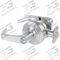 SCHLAGE Door Lockset: Privacy Lever Locksets, Chrome, ADA Compliant (MPN ALX40 SAT 626). Key specifications — Ligature Resistance: Not Ligature-Resistant; Brand: SCHLAGE; Lockset Function ANSI Code: F76; Visual Indicator Message: No Message; Lockset Style: ALX Saturn; ADA Compliant: Yes; Finish: Satin Chromium-Plated : Steel.