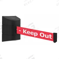 TENSABARRIER Barrier Post with Belt: 30 ft Belt Lg, Danger Messaging, Red, Danger Keep Out (MPN 897-30-S-33-NO-RHX-C). Key specifications — Message Color: White; Frame Color: Black; Brand: TENSABARRIER; Belt Color: Red.
