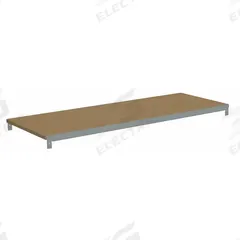 TENNSCO Shelf: 42 in x 12 in, 550 lb Load Capacity, Particleboard, Gray, Shelf (MPN ZAESH-4212D). Key specifications — Decking Material: Particleboard; Includes: (2) Beams; Decking Finish: Unfinished; Shelf Configuration: Single Straight; Color: Gray; Frame Material: Steel; Brand: TENNSCO; Frame Finish: Zinc Plated.
