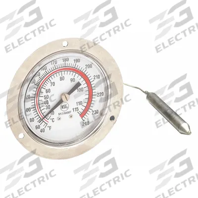APPROVED VENDOR Analog Panel Mount Thermometer: 40°F to 240°F /5°C to 115°C - NSF-Rated Panel Mount Dial Thermometers