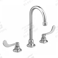 AMERICAN STANDARD Gooseneck Kitchen/Bathroom Faucet: Monterrey, Brass, Chrome Finish, Widespread (MPN 6540178.002). Key specifications — Includes: 1/2 in Male Shanks; Field-Convertible Rigid/Swivel Gooseneck Spout; Brand: AMERICAN STANDARD; Series: Monterrey.