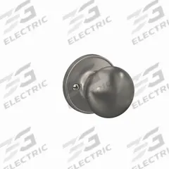SCHLAGE RESIDENTIAL Stratus Knob Lockset: Dummy Lever Locksets, Nickel (MPN J170-STR-619). Key specifications — Ligature Resistance: Not Ligature-Resistant; Brand: SCHLAGE RESIDENTIAL; Visual Indicator Message: No Message; Lockset Style: Stratus; ADA Compliant: No; Finish: Satin Nickel-Plated : Metal.