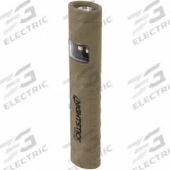 NIGHTSTICK General Purpose Handheld Flashlight: 90 lm, 3 hr Run Time at Max. Brightness, Tan, Body (MPN NSP-1400T). Key specifications — Brand: NIGHTSTICK; Battery Requirements - Broad: Includes 2 AAA.