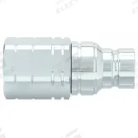 HANSEN Hydraulic Quick Connect Hose Coupling: 3/4 in, Steel, 105 lpm Max. Flow Rate, Push-to-Connect (MPN 19FFP75). Key specifications — Coupling Locking Type: Push-to-Connect; Body Material: Steel; Thread Size: 3/4"-14; Brand: HANSEN.