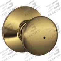 SCHLAGE Door Lockset: Privacy Knob Locksets, Brass (MPN F40 PLY 609). Key specifications — Lockset Style: Plymouth.