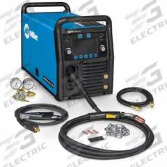 MILLER ELECTRIC MIG Welder: Millermatic 355, MIG Pack (MPN 907808). Key specifications — Input Voltage (Nominal) (Merch - Table Column, Filters): 230V; Max. Wire Diameter: 3/64 in (Solid).
