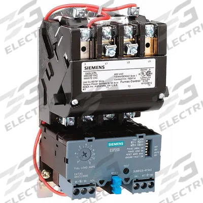 Siemens Magnetic Motor Starter: Non-Reversing, 3 Poles, NEMA Size 1 - Non-Reversing Starters with Electronic Overloads