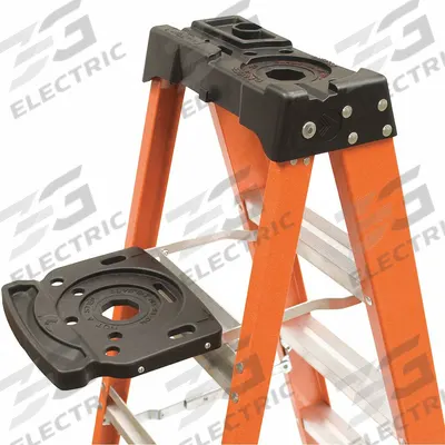 LOUISVILLE LADDER Ladder Tool Bucket: For Stepladders, Aluminum/Plastic - Shelves