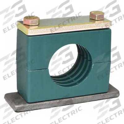 ZSI Vibration-Dampening Beta Clamp: Ribbed Bore, Steel Clamp, Polypropylene Cushion - Vibration-Dampening Textured Core Beta Clamps