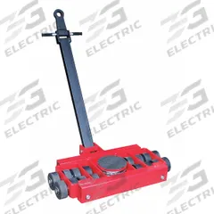 DAYTON Machine Roller: 33,000 lb, 7 in Deck Ht, 9 3/4 in L x 9 3/4 in W, (16) Rollers, Swivel, Red (MPN 5ERK7). Key specifications — attr1344324: Rubber Padded; attr1344360: DAYTON; attr1344361: Red.