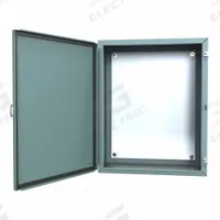 HAMMOND Electrical Enclosure: Steel, 30 in x 24 in x 12 in, NEMA 12/13, w/Panel, Solid Cover, Hinged (MPN 1418K12). Key specifications — Brand: HAMMOND; Closure Method: Clamps; Knockouts: Not Included.