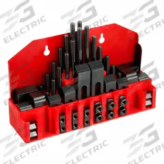 WESTWARD Machine Clamping Kit: For 1/2 in T-Slot, M10x1.5 Stud, 52 Pc, 25 mm Step Block Wd (MPN 19T330). Key specifications — Brand: WESTWARD; Includes Studs: (4) 5 in.