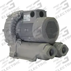 FUJI ELECTRIC Regenerative Blower: 10.7 hp, 134.6 in wc Max Op Pressure, 112 in wc Max Vacuum (MPN VFZ801A-7W). Key specifications — attr49842: Three; attr49816: FUJI ELECTRIC; attr49813: VFZ801A-7W; attr49822: 27.8/12.6 A; attr49827: Female; attr49830: NPT; attr49833: NPT; attr49845: 230/460V AC.