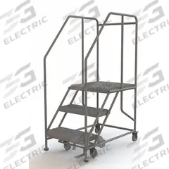 TRI-ARC Mobile Work Platform: 2.5 ft Platform Ht - Max, 24 in x 24 in, Steel, 800 lb Load Capacity (MPN WLWP132424SL). Key specifications — Mobility: Rolling; Brand: TRI-ARC; Color: Gray; Height Adjustability: Fixed Height; Includes Handrails: Handrails Included; Locking Mechanism: Foot-Activated Step Lock; Handrails: Includes Handrails.