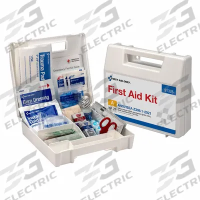 FIRST AID ONLY First Aid Kit and Housing: 94 Components, ANSI/ISEA Z308.1-2021, Type I/II - General Purpose ANSI First Aid Kits