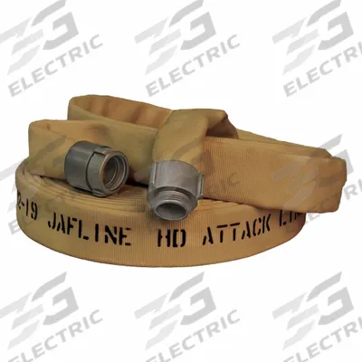 JAFLINE HD Fire Hose: Double Jacket, 1 1/2 in Hose Inside Dia, 25 ft Hose Lg - Attack Fire Hoses