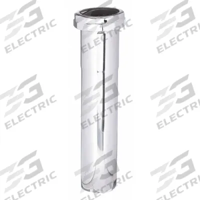 APPROVED VENDOR Extension: Brass, Chrome, Silver, 1 1/4 in Nominal Pipe Size, 6 in Overall Lg - Drain Length Extensions