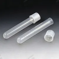 GLOBE SCIENTIFIC Culture Tube: Culture Tube, Polystyrene, 15 mL Capacity - mL, 0.47 oz Capacity - oz (MPN 110158). Key specifications — Brand: GLOBE SCIENTIFIC; Graduated: No; Includes Closure: Yes; Body Color: Colorless; Bottom Shape: Round; Body Material: Polystyrene.