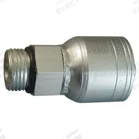 AEROQUIP Hydraulic Crimp Fitting: Steel x Steel, Straight, -24 For Hose Dash Size, Male x Genderless (MPN 4SA24MB24). Key specifications — Fitting Gender: Male x Genderless; Fitting Connection Type: ORB x Crimp; Thread Size: 1-7/8"-12; For Hose Dash Size: -24; Brand: AEROQUIP.