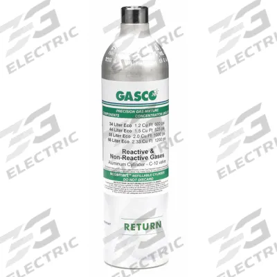 GASCO Calibration Gas: Nitrogen, Refillable, +/-5% Accuracy, CH4/CO/H2S/O2 - Calibration Gases for Portable Gas Detectors