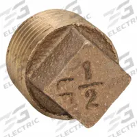 APPROVED VENDOR Plug: Square Drive Solid Plug, 1/2 in, BSPT Threaded, Class 125, C89833 Brass (MPN ZUSA-PF-10589). Key specifications — Brand: APPROVED VENDOR; Maximum Operating Pressure: 125 psi @ 72° F.