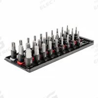 TEKTON Impact Bit Socket Set: SAE/Metric/Torx, 3/8 in Drive Size, 32 Pieces, Fixed Insert (MPN SIB91202). Key specifications — attr1204730: Fixed Insert; attr1228046: 3/8 in; attr1204738: TEKTON; attr1225719: 4 to 14 mm (Hex Metric).