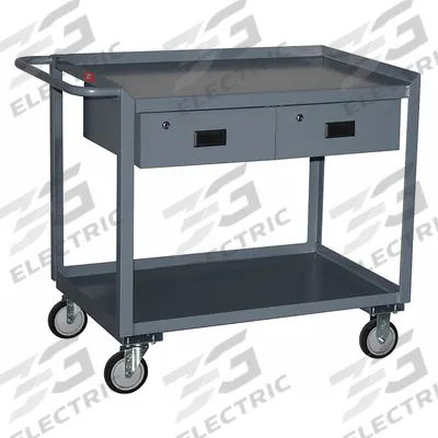 JAMCO Mobile Workstation: 1,400 lb, 2 Shelves, Overall Dim. 54 in L x 30 in W x 34 in H - General Purpose Steel Mobile Workstations