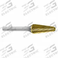 SGS PRO Carbide Bur: Ball-Nosed Cone, SL-3, Double Cut, 3/8" x 3/8" Head, 1/4" Shank (MPN 15245). Key specifications — Trade Number: SL-3; Brand: SGS PRO.