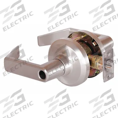 DORMAKABA Door Lockset: Office Lever Locksets, Nickel, ADA Compliant