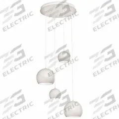 AFX INC. LightRoundPendant: 24 in Dia, 9 7/8 in Ht, White, 60 W, 120V AC, Dimmable (MPN RXYP99WHRND4). Key specifications — attr1257651: 120V AC; attr1257625: AFX INC.; attr1257630: Yes; attr1257619: White.