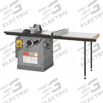 Dayton Table Saw: 240 V AC Volt, 16 A Current, 10 in Blade Dia. - Standard Cabinet Table Saws