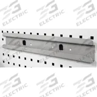 KENNEDY Bin Mounting Clip: 17 3/4 in x 17 3/4 in x 3 in, 1 Hooks, Locking Clip, Surface, Gray (MPN 99848). Key specifications — Mounting Type: Surface; Includes: Bin Support; Finish: Powder Coated; Color: Gray; Accessory Type: Bin Mounting Clip; Locking System: Locking Clip; Brand: KENNEDY.