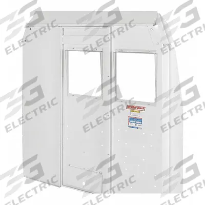 WEATHER GUARD Van Bulkhead: Swing Open Door Panel, White, Steel, 66 1/4 in Overall Ht - Van Bulkheads with Door