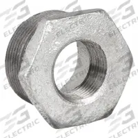 APPROVED VENDOR Metal Pipe Straight: Straight, 1 1/2 in x 1 in, Malleable Iron (MPN 5P891)