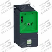 SCHNEIDER Variable Frequency Drive: In Phase Three, Out Phase Three, 7 1/2 hp, No Bypass, Compact (MPN ATV630U55N4ZU). Key specifications — Style: Compact; Color: Black/Green; Output Phase: Three.