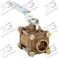 APOLLO Manual Two-Way Ball Valve: 3/4 in Size, Bronze, Straight, Sweat x Sweat, Full Port Ball Port (MPN 82LF24401). Key specifications — Brand: APOLLO; Handle: Lever.