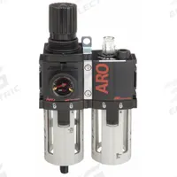 ARO Filter/Regulator/Lubricator: 1/4 in NPT, 58 cfm, 150 psi Max Op Pressure, 5 micron, 1500 Series (MPN C38221-600). Key specifications — attr109588: 1500; attr109524: ARO.