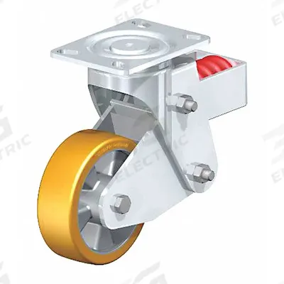 APPROVED VENDOR Plate Caster: Corrosion-Resistant/Debris-Resistant/Maint Free/Quiet-Roll - General-Purpose Shock-Absorbing Plate Casters