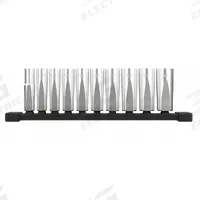 MILWAUKEE Deep Well Socket Set: 3/8 in Drive, 10 Piece, 6-Point, Metric, 10 mm to 19 mm (MPN 48-22-9505). Key specifications — attr1224269: 3/8 in; attr1204685: Not Tether Capable; attr1204650: 10 mm to 19 mm; attr1204673: Socket Bits Not Included; attr1204688: MILWAUKEE; attr1224230: Friction; attr1206170: Deep Sockets.